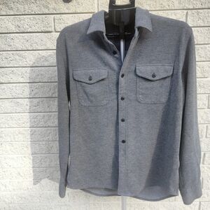 American Eagle Outfitters Gray Button Down Shirt